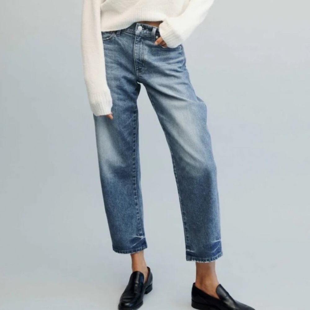 AYR Women's Boyfriend Jeans in Medium Blue Wash